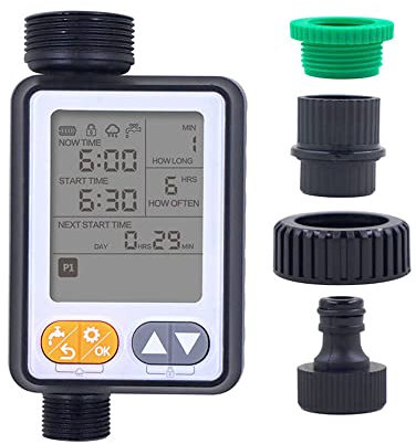 Temporizador de riego de jardinería, dispositivo de riego automático, control de detección de lluvia, control de detección de lluvia, controlador inteligente de sistema de riego de 10 programas