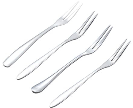 CIYODO 5 Pezzi Forchette Da Frutta in Acciaio Inossidabile Forchetta Da Torta Per Ragazzo Ragazza Facile Da Usare