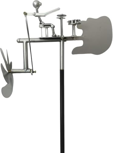 Molinillo de viento de metal hecho a mano, molinillo de viento para jardín, percusionista de metal, estatua de molino de viento para jardín, terraza y exterior (B)