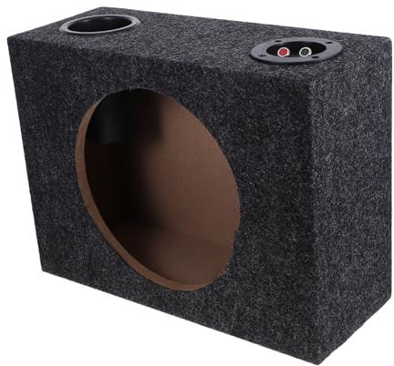 Vaguelly Subwoofer Auto Amplificato Contenitore in Legno per Interni Auto, Box Compatto 10 Pollici Design Elegante e Installazione Semplice