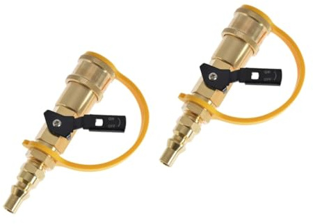 Toyvian 2 Juegos Kit de Conectores de BBQ y RV Adaptador de Manguera de Gas Incluye Válvula para de Presión