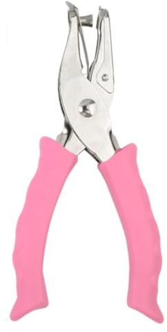 Hole Punch, Pink Single Hole Puncher Metal with Soft-Handled for DIY Craft Tags Clothing Ticket Scrapbook Tool, 3 Colors Options
