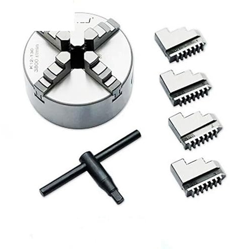 K01-50 Mandrino del tornio A tre ganasce M14 * 1 Biella for K01-50/63/80/100 Mini autocentrante Utensili for tornio in metallo fai da te per la lavorazione del legno(M14-10mm)