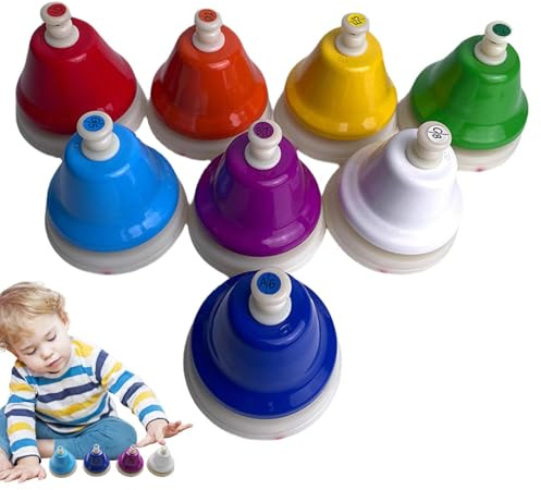 Chromatische Schreibtischhandglocken, diatonische Handglocken | Exquisites Lehren von Percussion Instrument Lernspielzeug für Ostern, Geburtstag, Thanksgi