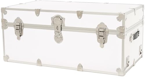 Rhino Trunk & Case Classic Large Trunk - 32x18x14, 1500+ lbs Capacity - Many Colors, Soft-Close Lid. Strong, USA Made Summer Camp Footlocker and Secure College Dorm Storage Chest