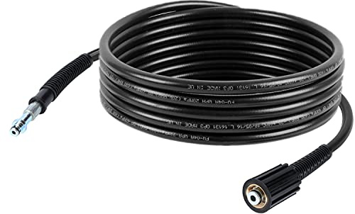 McFilter | Hochdruckschlauch 5m, NW 6 x 1, 200 bar, 60 °C, Anschlüsse M22/ Stecknippel 10mm (Pistolenanschluss) für Hochdruckreiniger