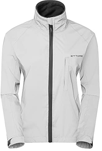 Ettore Damen Radsportjacke wasserdicht atmungsaktiv High-Vis reflektierende Silber - Night Glow