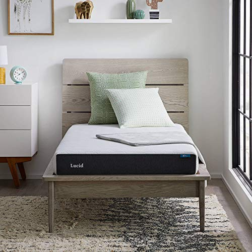 Lucid 6 Inch Memory Foam Mattress – Low Profile – Medium Firm Feel - Infused with Bamboo Charcoal and Gel - Bed in a Box - Temperature Regulating - Breathable - Full Size
