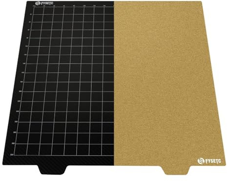 BCZAMD 300x300mm/11.8 in 3D Drucker Plattform 2022 Upgrade JanusBPS-PET Bauplatte Pulver Gold PEI+PET Carbonn Fiberr Federstahlblech Cr10 V2 Ender 6 Lulzbt Taz Bett