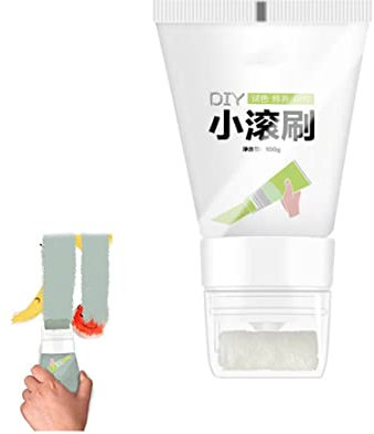 Nouveau Petit Rouleau Patching Push, Petit Rouleau Pinceau Peinture Latex Murale, Réparation Peinture Murale Petit Rouleau Pinceau, Rouleau Pâte De Réparation Murale (White)