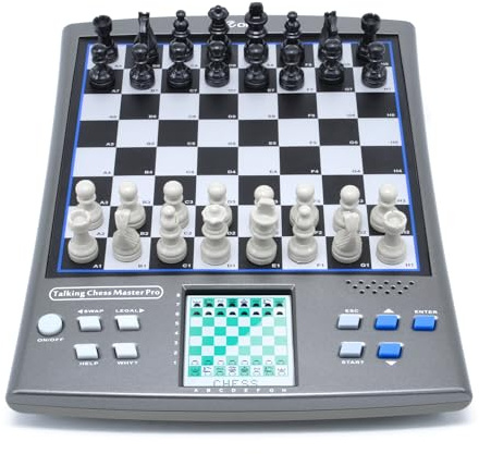 iCore Electronic Chess Set, Talking Computer Chess Board, 100 Preset Exercises, 5 Levels, 40 Famous Electronic Chess Games for Kids & Adults