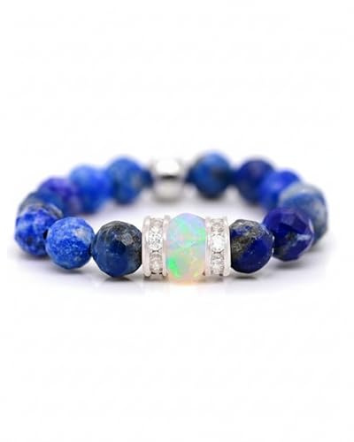 Liberty Angels – Opal Ring mit Lapis Lazuli aus 925 Sterling Silber – Damen & Herren Schmuck – Silberring mit Naturstein