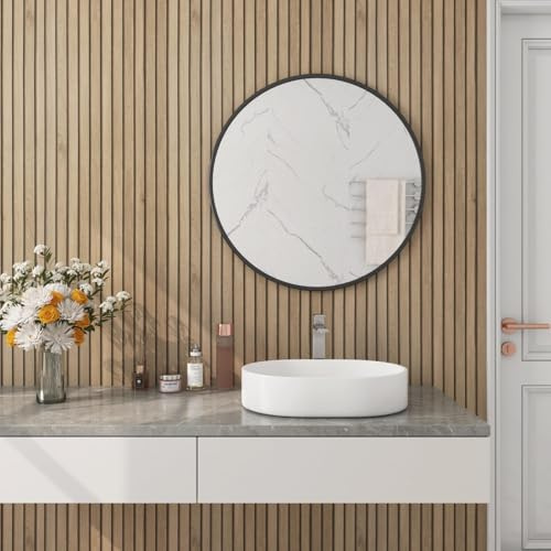 HelloWall Wood Slat Wallpaper Peel and Stick Thick Brown Slat Wood Panels for Accent Walls Wooden Grain Contact Paper for Drawers Cabinet Wallpaper Self Adhesive Removable Wooden Wall Paper 17.7x80