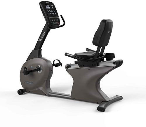 Vision Fitness R60 Halbliege-Ergometer mit stromlosem Generatorbetrieb, Benutzergewicht bis 182 kg