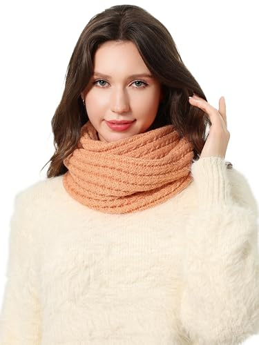 DonDon Schal Damen Winter Winterschal Strickschal Loop Schal Schlauchschal