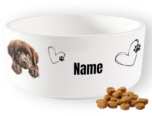 GRAZDesign Keramik Hundenapf mit Namen personalisiert, Fressnapf Keramik 1l, Geschenk für Tierliebhaber