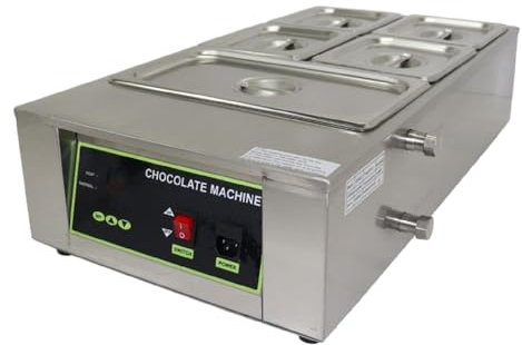 JMOZHCD Calentador de Chocolate Caliente, crisol de Chocolate Profesional, fundidor de Mantequilla de Queso Dulce, Control de Temperatura Manual de 86-203 °F, 6 Tanques (5tank)