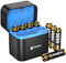 Anegine Lot de 8 piles au lithium AA rechargeables avec chargeur - 3600 mWh - 1,5 V - Cycles de charge jusqu'à 2000 +