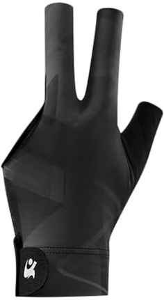 JIAHG Billard Pool Handschuhe Unisex Billiard Pool Cue Gloves Anti-Rutsch Poolhandschuhe Atmungsaktive Shooter Queue Sport Handschuhe (Schwarz, Links)