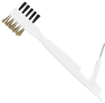 WRITWAA Cepillo De Limpieza para Estufas De Gas, Fondo De Ollas y Sartenes, Cerdas De Acero Amarillo para Eliminar Sarro y Suciedad Grietas, Herramienta Resistente para Cocina Doméstica