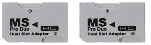 MVOSJFIE 2X Card Reader Micro-SD TF to MS Pro Card Adapter Single Dual Slots for Gamepad for