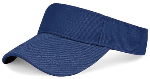 jerbro Berretto unisex con visiera da golf, cappello da tennis, con visiera parasole, berretto da baseball, regolabile, visiera estiva per uomo e donna, Blu scuro, Taglia unica