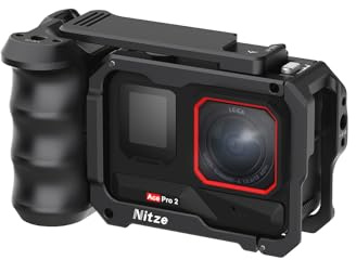Nitze Xplorer Grip Kit per Insta360 Ace Pro 2/Ace Pro/Ace, Kit Impugnatura Xplorer con Gabbia Cage Ace Pro 2, Impugnatura Laterale, Wrist Strap, Supporta Riprese Verticali e Orizzontali - T-IN04B