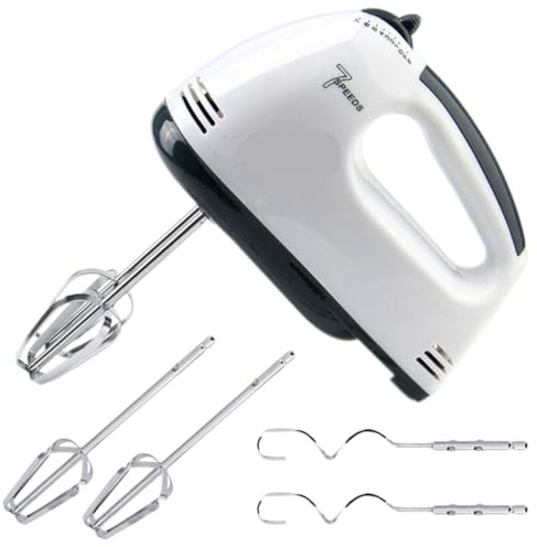 Healeved Sbattitore Elettrico da Cucina Portatile 7 Velocità Mixer per Panna e Impugnatura Ergonomica, Frullino Compatto per Montare Uova e Impasti, per Uso Domestico e Riutilizzabile