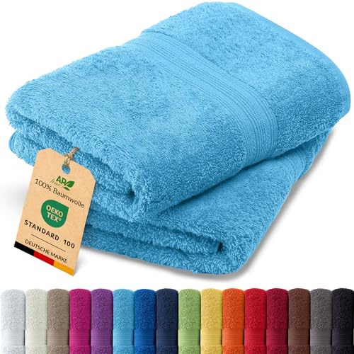 AR Line Arizona 2er Set Handtuch 50x100 cm – 100% Baumwolle, 500 g/m², weich & saugstark, in Farbe: Türkis