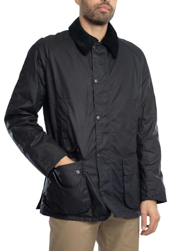 Barbour Ashby vaxjacka för män, Marinblått Xsp, 3XL
