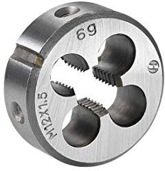 sourcing map M12 x 1,5 Filière Filetage Droite Main Métrique Machine HSS Acier Haut Vitesse