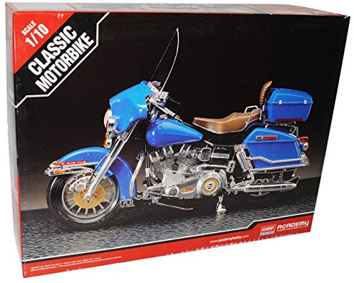 HarIey Davdson Classic Blau Kit Bausatz 1/10 Academy Modell Motorrad Modell Auto
