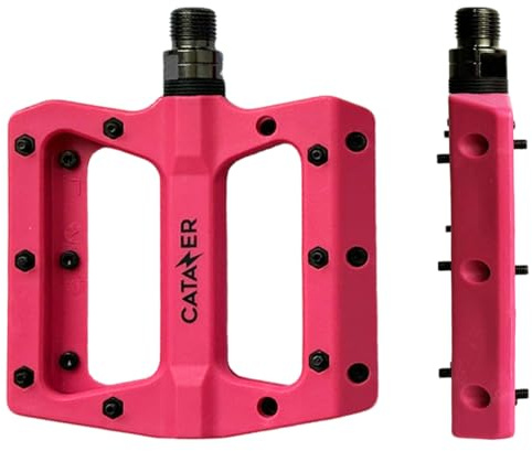 Mountain Bike Pedals - Nylon Fiber Non-Slip MTB Pedals with Sealed Bearings, Lightweight Flat Bicycle Pedal for MTB, Road BMX Cycling