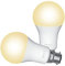 Trust WiFi B22 Lampadina Smart Dimmerabile, Compatibile con Alexa e Google Nest, Hub non Necessario, 2.4GHz Lampada WiFi, Lampadina LED Bianca, Luce Fredda e Calda - 2 Pezzi