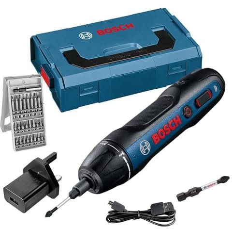 Bosch GO 3.6V Professional Screwdriver + 25 Piece Accessory Kit + Lboxx Case