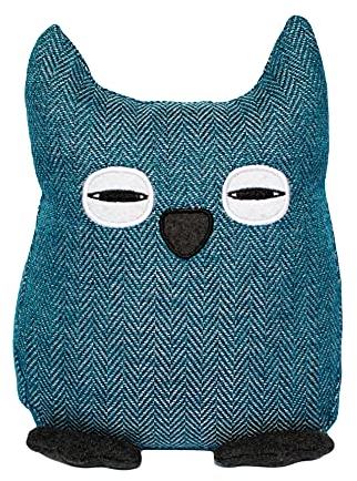 Türstopper Deko Eule - Balancia Verde Design auch als Buchstütze o. Fensterstopper - Tier - verwendbar (Blau)