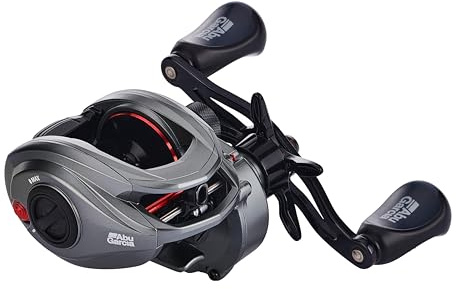 Abu Garcia MAX Low Profile Rolle – Baitcasterrolle zum Raubfischangeln – Hecht, Barsch, Zander