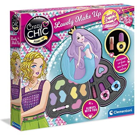 Clementoni - 18652 - Crazy Chic - Kosmetiktasche Meerjungfrau Für Kinder ab 6 Jahren