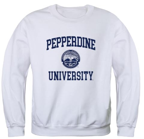W Republic Pepperdine University Waves Seal Fleece Crewneck Sweatshirts - White, XX-Large