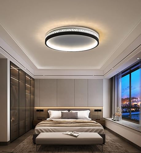 Wandun 30W LED Dimmbar Deckenleuchte Rund Deckenlampe Schlafzimmer mit Fernbedienung Modern Wohnzimmerlampe Acryl Design Decke Lampe Esszimmerlampe Küchenlampe Kinderlampe Balkon Flurlampe Lampen (SI