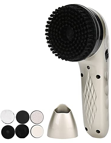 Electric Shoe Polisher, Rechargeable Shoe Leather Care Portable Handheld Shoe Shine Kit Rechargeable Electric Shoe Brush Electric Shoe Shine Kit (Champagne)