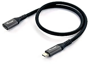 Equip 128370 Cable alargador USB 3.2 Gen 2 C a C, M/F, 0,5 m, 4 K/60 Hz, 10 Gbps, color negro