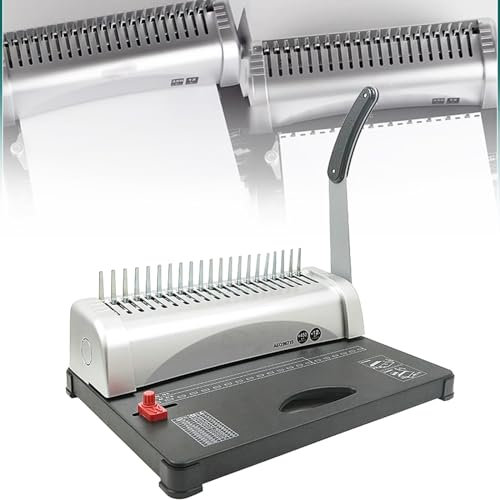 ALSUP Kamm-Bindemaschine 21 Löcher, Kamm-Bindemaschine mit Starter Kit 3/8 Zoll Kamm-Bindemaschine für / A4 / A5