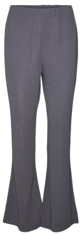 VERO MODA dam Vmliva Hw Flared Pant Noos tygbyxor, Grå kritstreck, (L) W x 30L