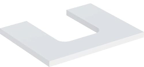 Keramag Geberit ONE Waschtischplatte, Ausschnitt mittig, für Aufsatzwaschtisch Schalenform, 60x3x47cm, 505.271.00.; Farbe: weiß lackiert matt