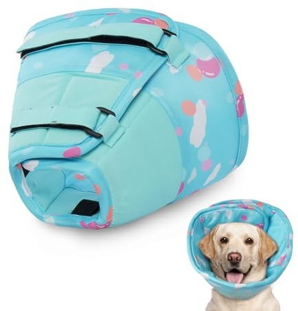 Hjumarayan Halskrause Hund Weich - Hundekragen Leckschutz, Schutzkragen Hund Wasserdicht Kragen nach OP, Leicht Trichter Verhinderung von Wunden Leckt oder Kratzt (Blau S)