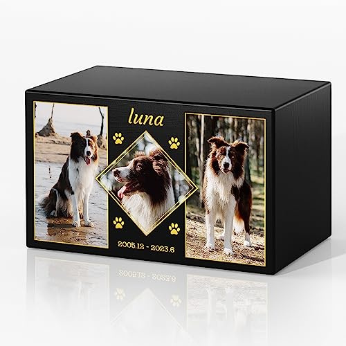 Bemaystar Personalisierte Urnen für die Einäscherung von Haustieren, Urnen für Hunde und Katzenasche, Urnen zum Andenken für Haustiere, Urnen für Katzen für Asche, Urnen für Hunde für Asche