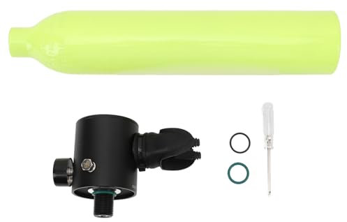 Mini-Tauchflasche, Mini-Sauerstoffflasche Zum Tauchen, Einstellbarer Atemwiderstand, 0,5 L Filter mit Hoher Dichte für Unterwasseraktivitäten (GREEN)