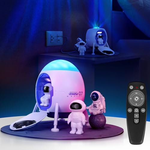 YAYZA! Proiettore di Cielo Stellato a LED Lander con Luci Notturne, Lampada Proiettore Lander con Telecomando, Luci Notturne per Bambini, Lampada Proiettore di Cielo Notturno con Timer