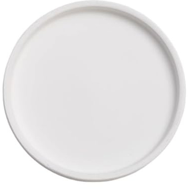 GEK208130 Giardino Sottovasi in ceramica da tavolo, for interni ed esterni, rotondi, for vasi da fiori, vaschette raccogli gocce Piante in vaso(Bianco,Grande)